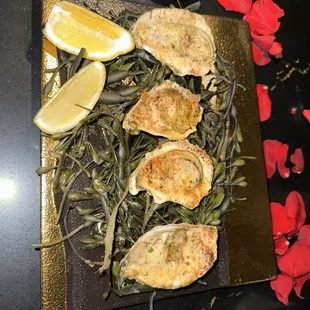 Grilled oysters