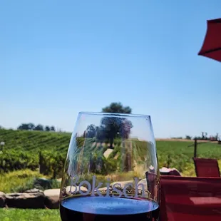Great location, Great wine. Relaxing by the vines.