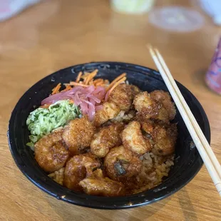 Honey Garlic Shrimp Bowl