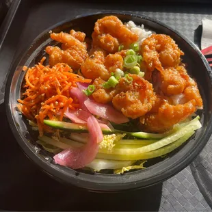 Honey Garlic Shrimp Bowl