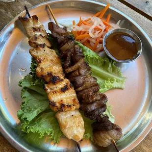 Pork and chicken Skewers