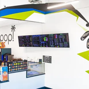 the interior of a coffee shop