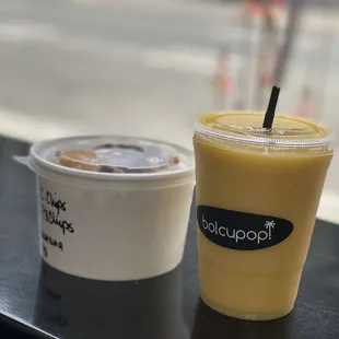 two cups of coffee on a table