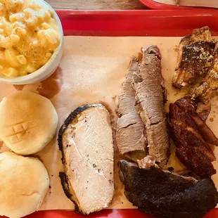Carnivore Platter (enough for 2 people) and a side of Mac and Cheese