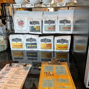 a variety of coffee roasters