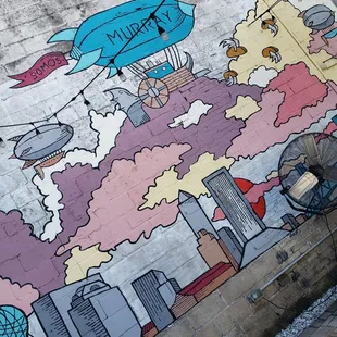 Love the courtyard mural.