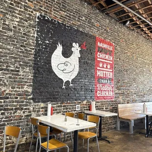 Bold Birds interior decor.