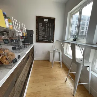 a variety of pastries on display