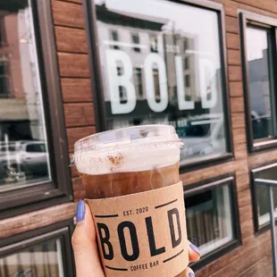 Pumpkin spice cold brew with French vanilla cold foam