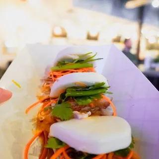 3 Mini Bao bun with Pork Belly