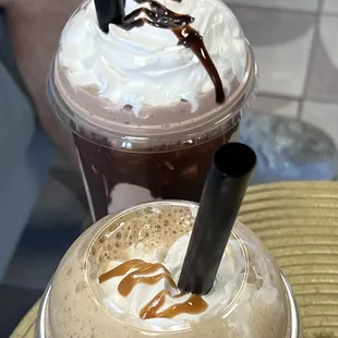 All Chocolate and Caramel Macchiato.