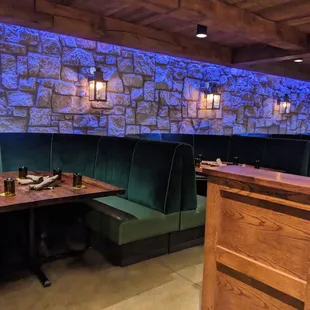 &quot;Cave&quot; dining area at Bold Monk Brewing