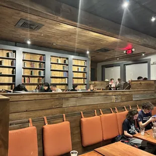 people sitting at tables
