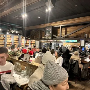 people sitting at tables