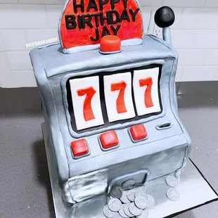 Lottery machine money pull cake