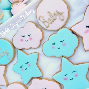 Baby shower custom cookies