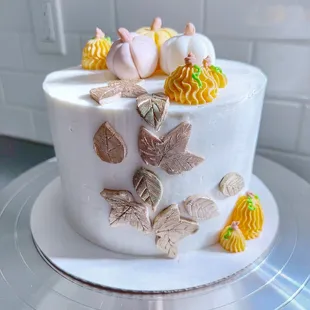 Fall custom cake for baby shower