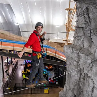 Perfect for adults and older kids - Mountaineering adventure - Climb, Traverse rock walls, and other challenges - unique to our park