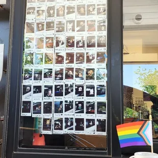 a cup of coffee in front of a window