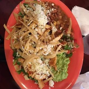 Chicken taco salad - Monday lunch special.