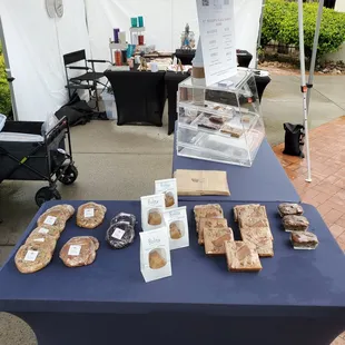 a variety of pastries on a table