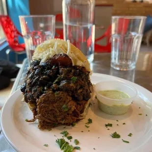 PABELLON  Shredded beef, black beans, plantains and white cheese