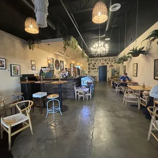 the interior of a coffee shop