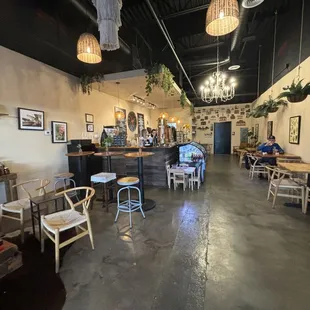 the interior of a coffee shop