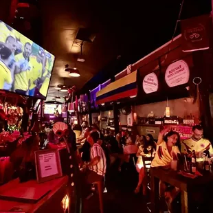 Copa América and Euro Cup soccer games, sport bar lounge