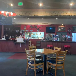Dining area and bar.