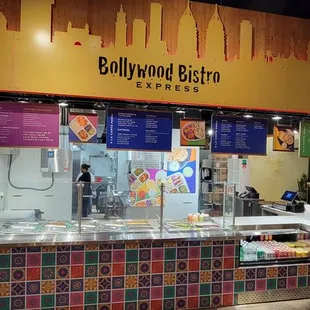 the entrance to the restaurant