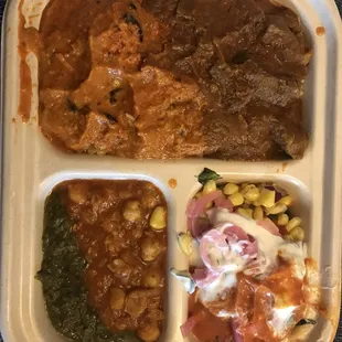 Butter Chicken and Lamb Rogan Josh ($10)