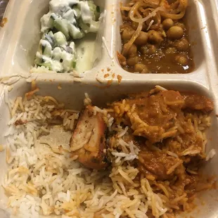 Butter chicken. Tandoori Chicken chana masala