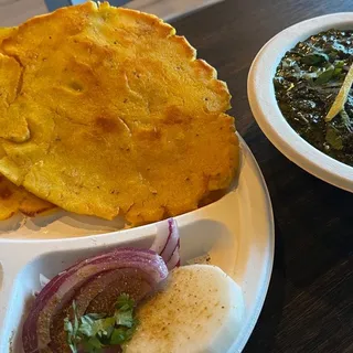 Makki Roti with Sarson Saag