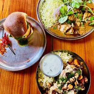 Vada Pav, Chicken Curry n bowl