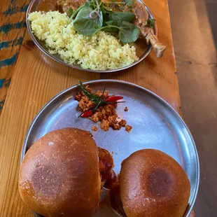 Vada Pav and South Indian Chicken Curry