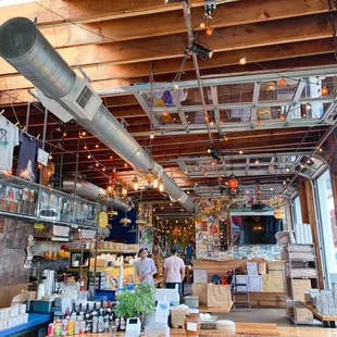 the inside of a restaurant