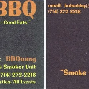 Business card (front/back)