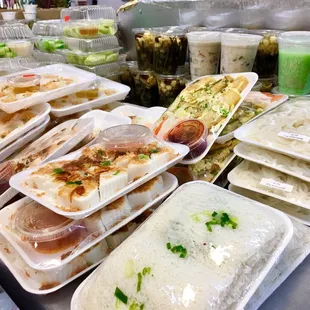 a variety of food items