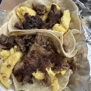 Brisket Breakfast Tacos