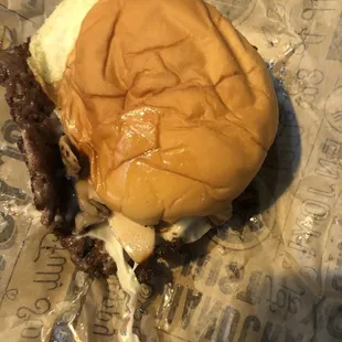 A greasy mushroom switzer but still full of flavor!