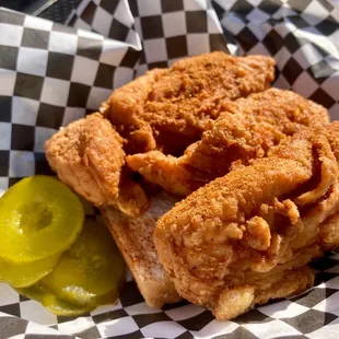 Chicken Tenders Plate (comes with bread, ranch packet, and pickles)