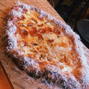 Pepperoni and Cheese pizza.