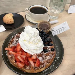 berry mochi waffle combo