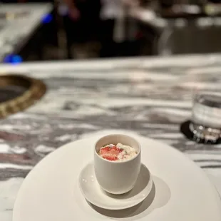 Crab egg custard