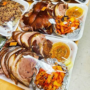 a variety of food items