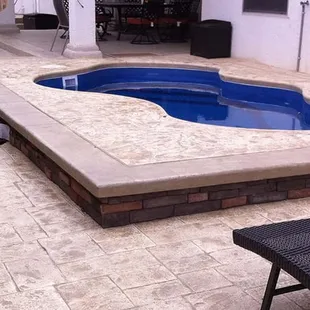 a pool in a backyard