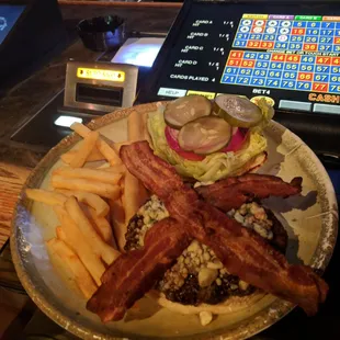 Bacon blue cheese burger