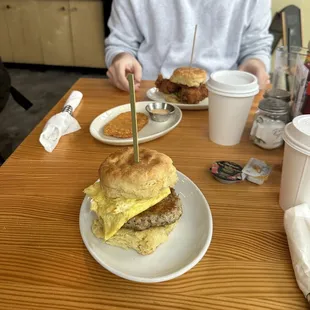 Glori Glori-Fried Chicken Biscuit with hashbrown