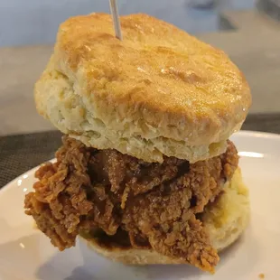 Glori-fried chicken biscuit